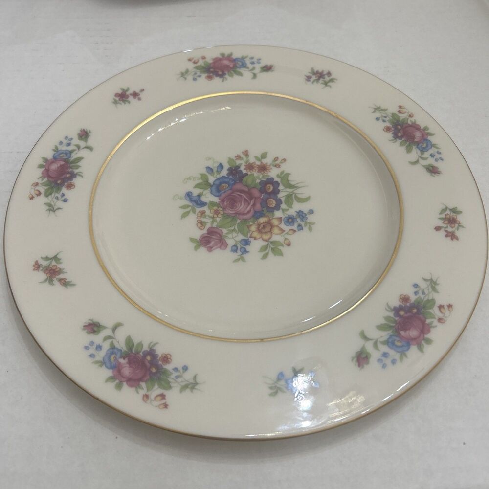 Vintage Lenox Rose By Lennox Floral Dinner Platte 10.5”